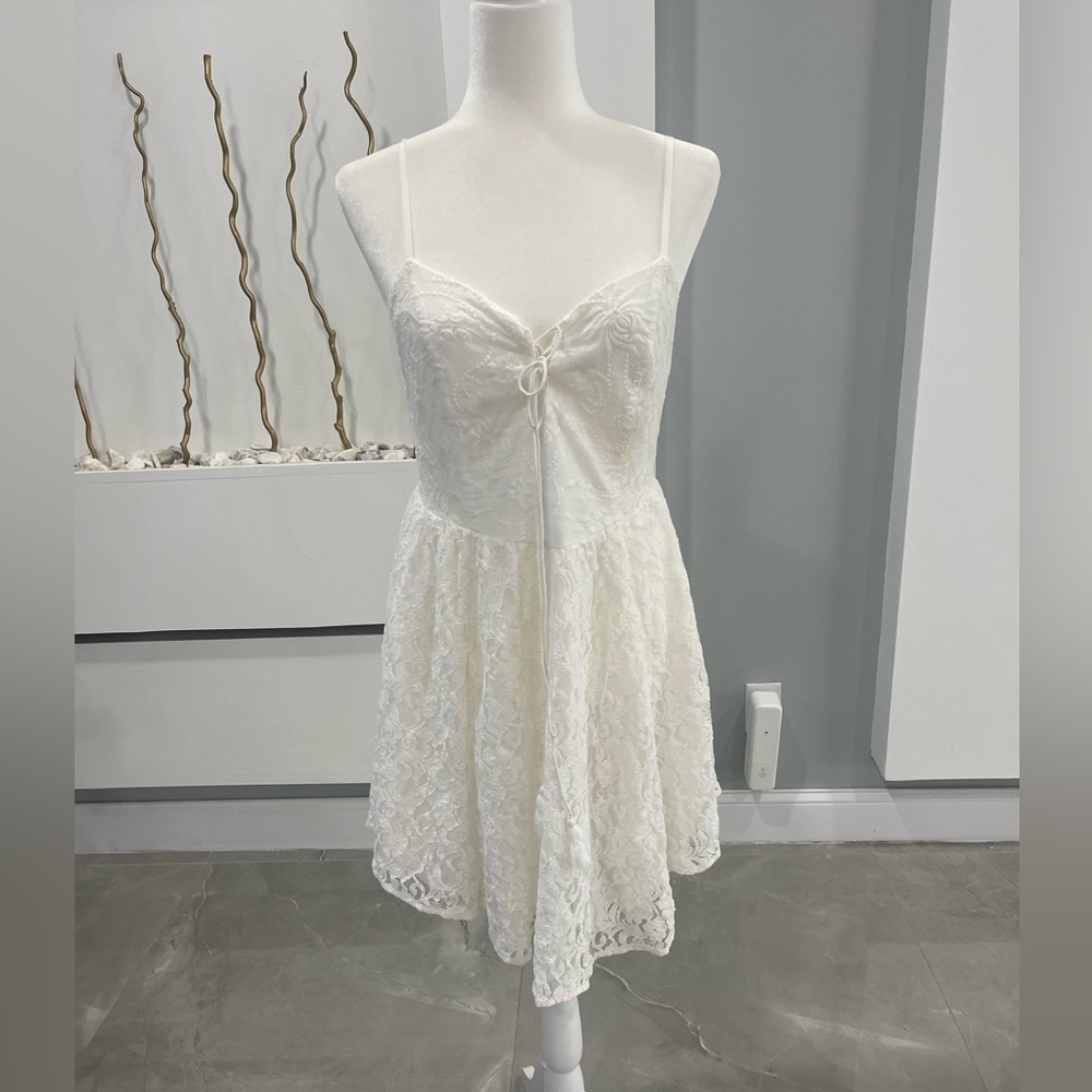 Miss Me White Textured Dress
